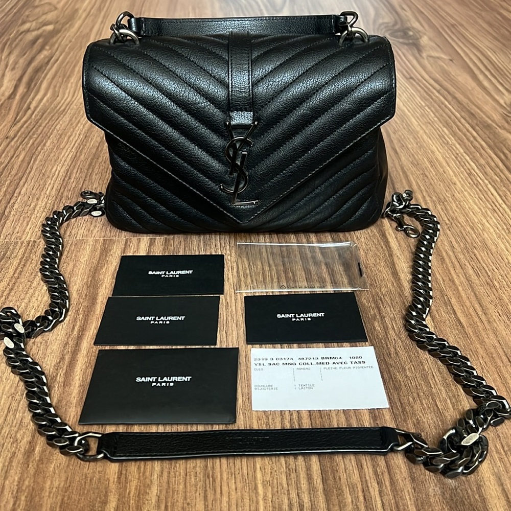 A113- 💯% authentic YSL College medium bag - Picture 5 of 17